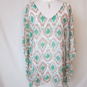 Chico's sheer poncho with sequins